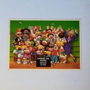 Vtg Garbage Pail Kids Topps 5x7 Giant Sticker #15 "Senior Class" 1986 Rare.